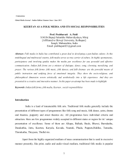 KEERTAN AS A FOLK MEDIA AND ITS SOCIAL RESPONSIBILITIES