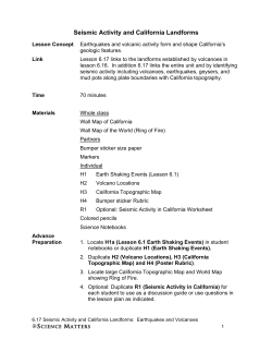 6.17 Seismic Activity and CA Landforms
