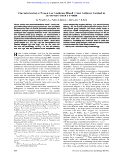 Characterization of Seven Low Incidence Blood Group Antigens