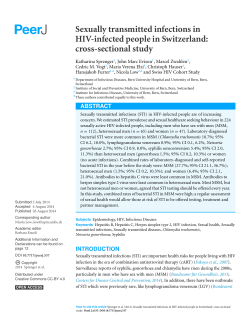 Sexually transmitted infections in HIV-infected people in