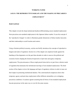 Gottfried H. 2009. Japan: the reproductive bargain and the making of