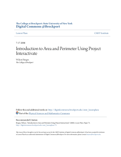 Introduction to Area and Perimeter Using Project Interactivate