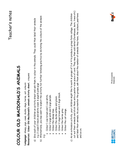 Colour Old MacDonald`s animals