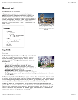 Hazmat suit - Wikipedia, the free encyclopedia
