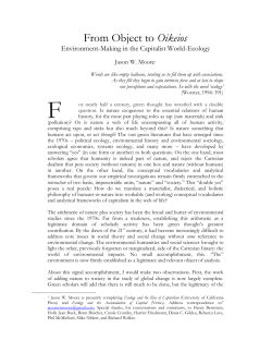 From Object to Oikeios