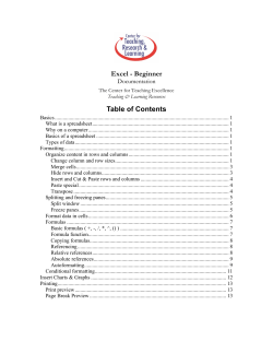 For Mac Excel 1 documentation