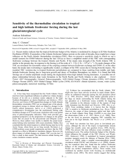 Sensitivity of the thermohaline circulation to tropical and high