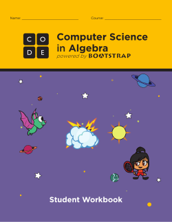 Computer Science in Algebra