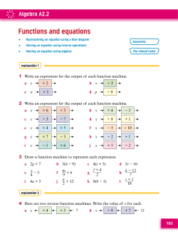 103 1 Write an expression for the output of each function machine. a