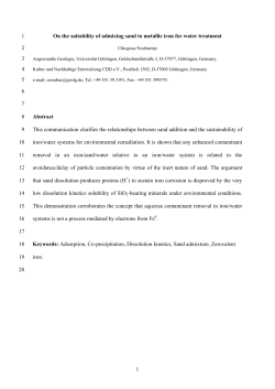 On the suitability of mixing sand and metallic element for water