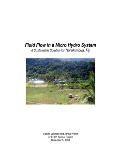 Fluid Flow in a Micro Hydro System