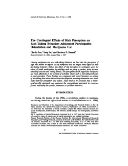 The Contingent Effects of Risk Perception on Risk