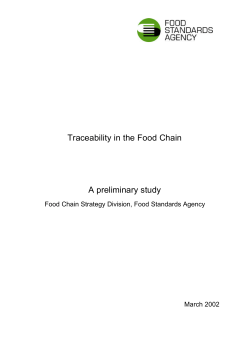 Traceability in the Food Chain