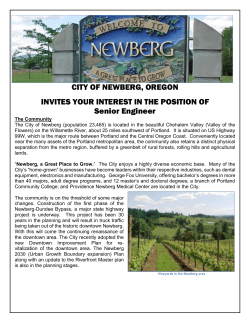 CITY OF NEWBERG, OREGON INVITES YOUR