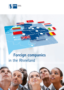 Foreign companies in the Rhineland - IHK