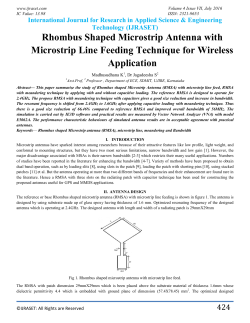 Rhombus Shaped Microstrip Antenna with Microstrip Line