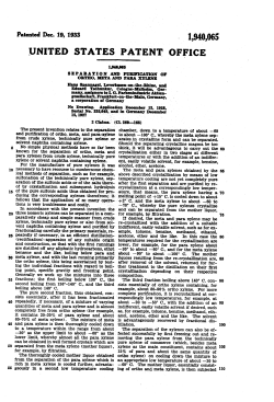 Separatrion and purification of ortho, meta and para xylene