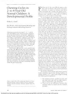 Chewing Cycles in 2- to 8-Year-Old Normal Children