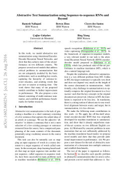 Abstractive Text Summarization Using Sequence-to