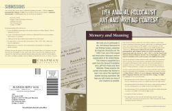 11th Annual Holocaust Art and Writing Contest