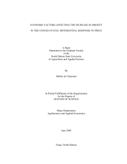 ECONOMIC FACTORS AFFECTING THE INCREASE IN OBESITY
