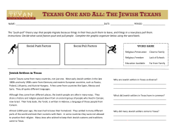 texans one and all: the jewish texans