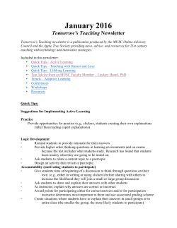 January 2016 - Medical University of South Carolina