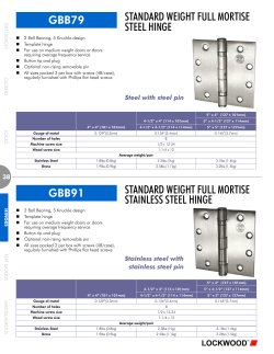 standard weight full mortise stainless steel hinge gbb91 standard