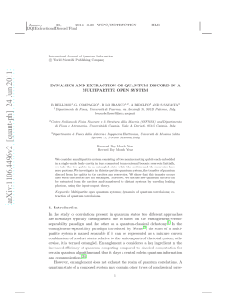 Dynamics and extraction of quantum discord in a multipartite open