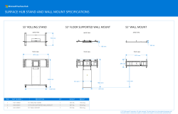 Surface Hub Stand and Wall Mount Specifications