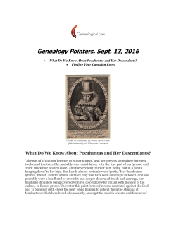 Genealogy Pointers, Sept. 13, 2016