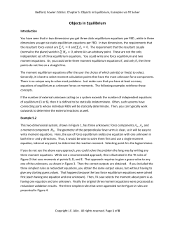 Objects in Equilibrium