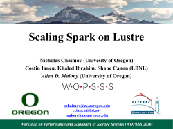 Scaling Spark on Lustre