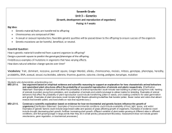 Seventh Grade Unit 3 &ndash; Genetics