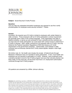 Subject: Social Security E-Verify Process Question: Can you help