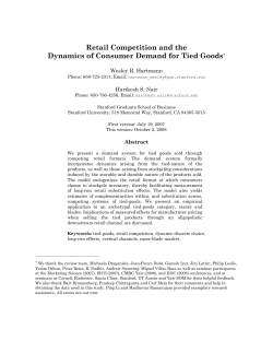 Retail Competition and the Dynamics of Consumer Demand for Tied