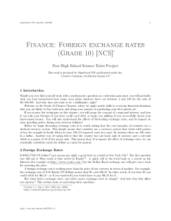 Finance: Foreign exchange rates (Grade 10) [NCS]