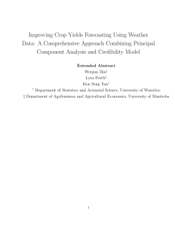 Improving Crop Yields Forecasting Using Weather Data
