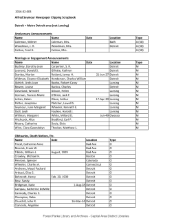 Seymour Scrapbook Index - Capital Area District Library