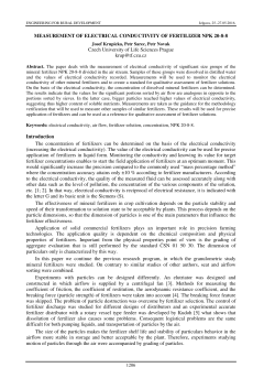 MEASUREMENT OF ELECTRICAL CONDUCTIVITY OF