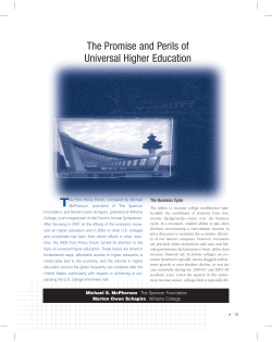 The Promise and Perils of Universal Higher Education