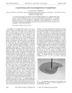 Conical Surfaces and Crescent Singularities in