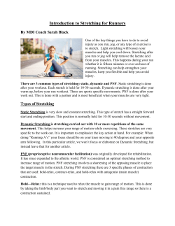 Introduction to Stretching for Runners