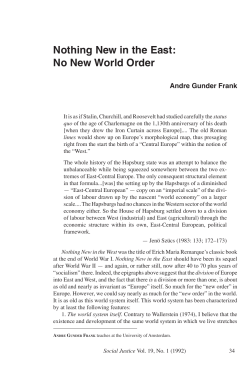 Nothing New in the East: No New World Order
