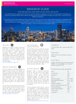 BANGKOK GUIDE