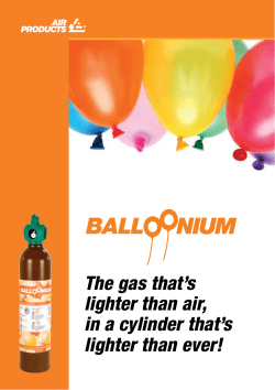 The gas that`s lighter than air, in a cylinder that`s lighter than ever!
