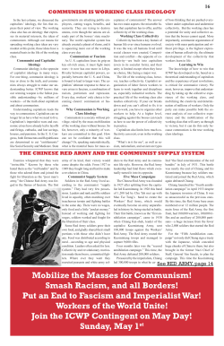 Communism, the Ideology of the Working Class