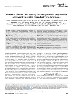 Maternal plasma DNA testing for aneuploidy in pregnancies