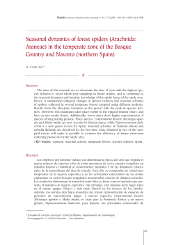 Seasonal dynamics of forest spiders (Arachnida: Araneae) in the