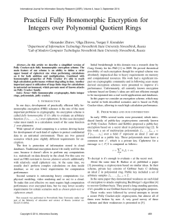 Practical Fully Homomorphic Encryption for Integers over